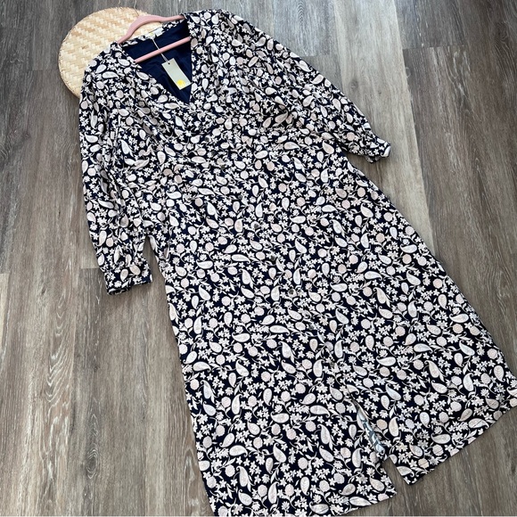 NWT Boden button front midi tea‎ dress - Picture 2 of 9